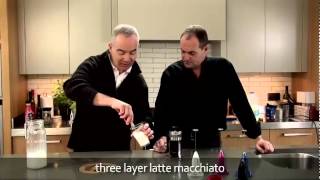 aerolatte  milk frother makes three layer caffè latte macchiato [upl. by Wivinah933]