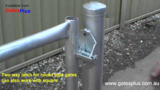 Gate Latch 2 way for round pipe and square [upl. by Itnava67]