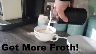 How to Get More Froth from Your Nespresso Coffee Aeroccino  Nespresso tips and help [upl. by Argent307]