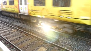 Merseyrail 507 009 making arcs at Birkdale station [upl. by Lamaaj]