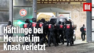 Gefängnismeuterei Polizei stürmt Knast in Thüringen  JVA Untermaßfeld [upl. by Eedahs]